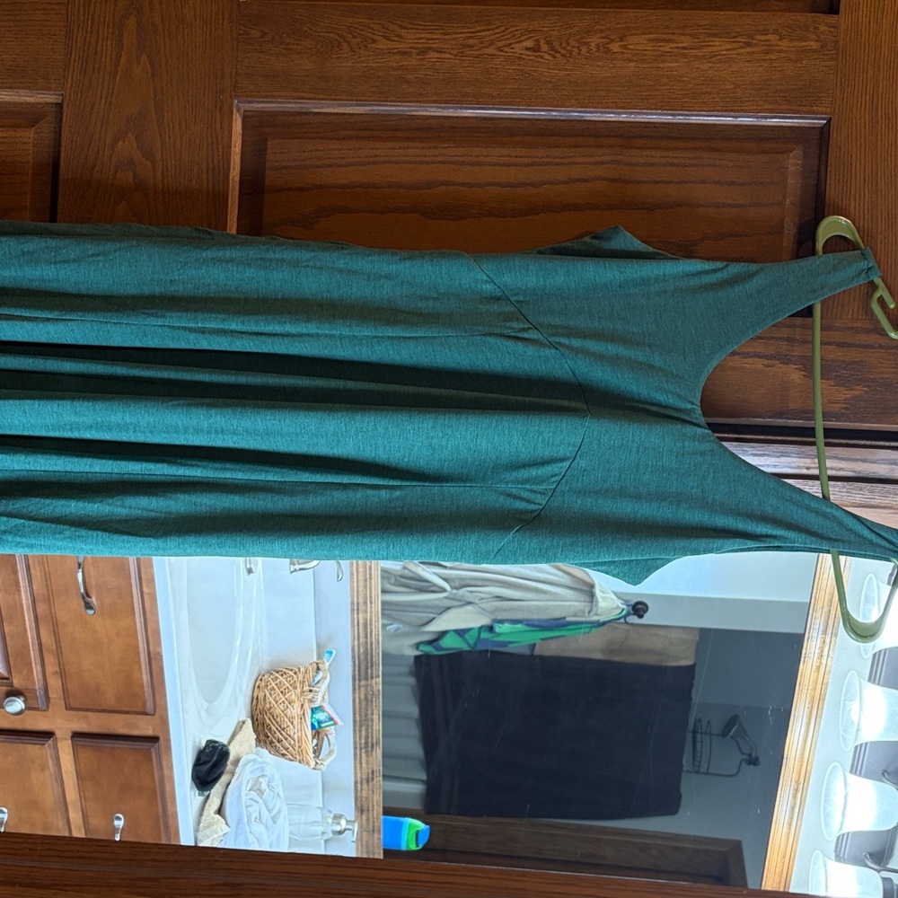 HALARA Teal Sleeveless breezeful maxi dress
